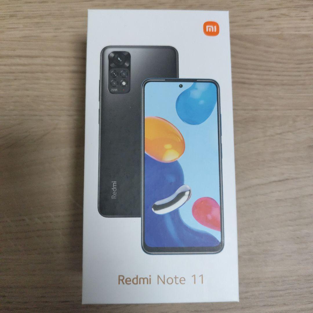 Xiaomi Redmi Note 11 グラファイトグレー　ケース・フィルム付