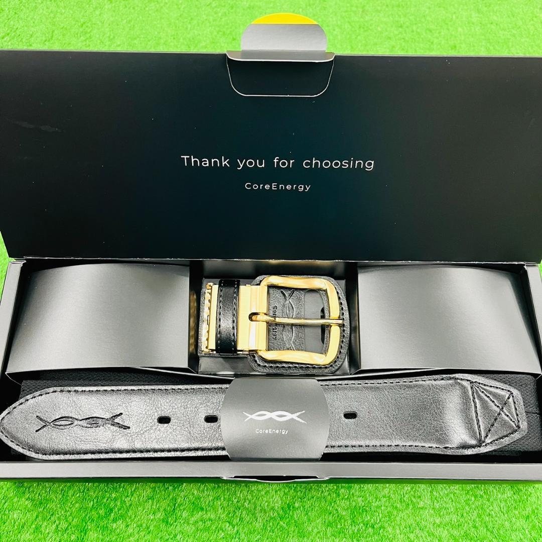 特別価格　箱なし　野球専用ベルト　コアエナジー 3　ブラック/ゴールド　ベルト