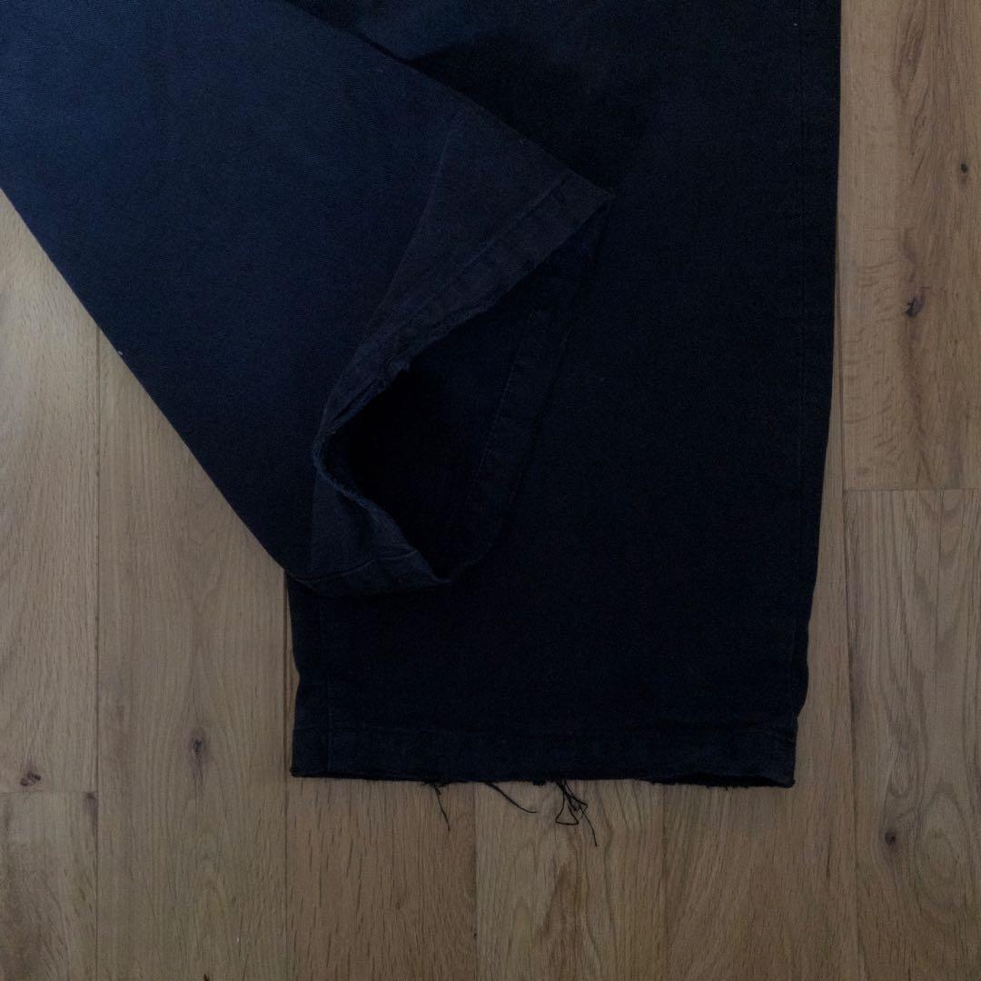 【ANCELLM】PAINT CHINO TROUSERS\" - BLACK