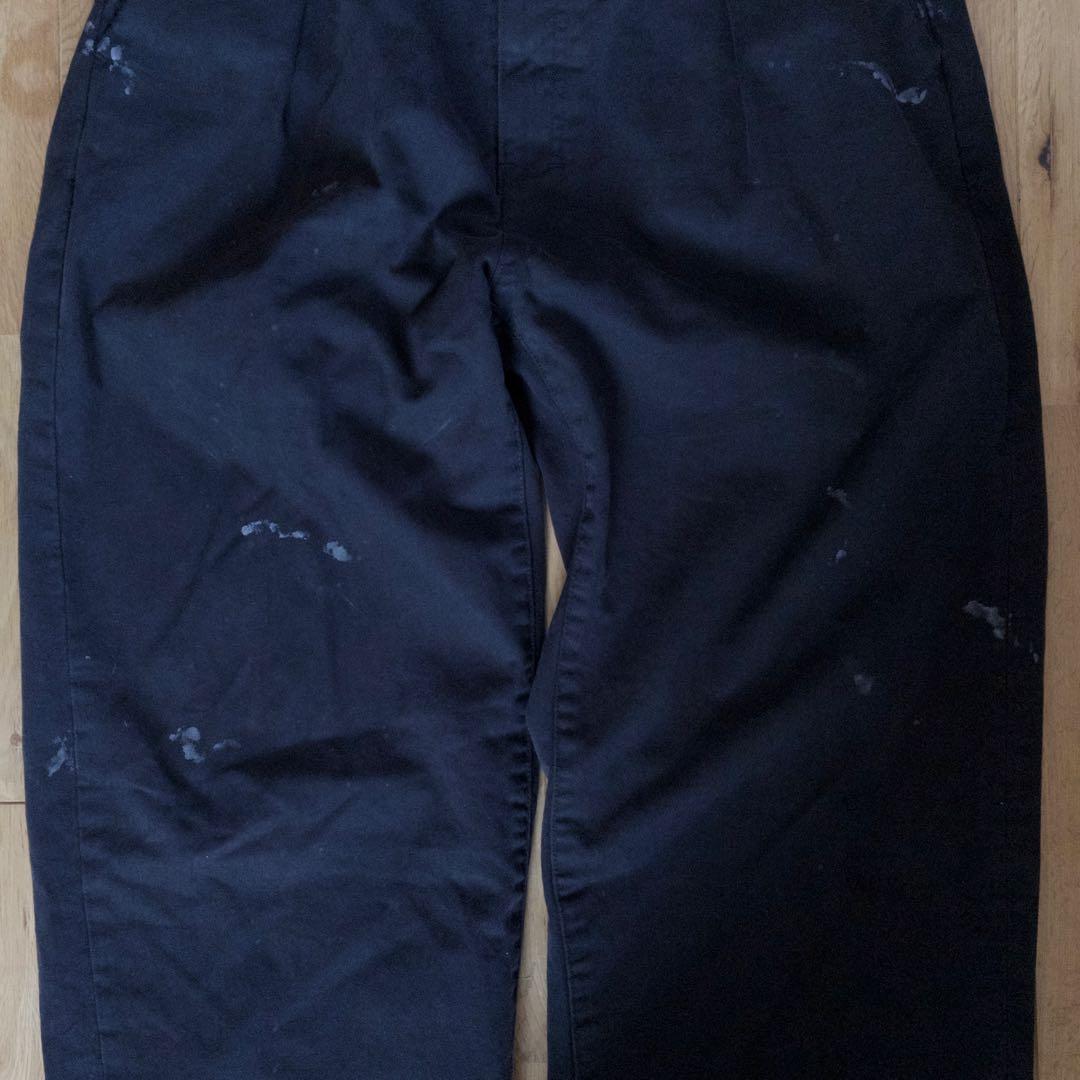 【ANCELLM】PAINT CHINO TROUSERS\" - BLACK