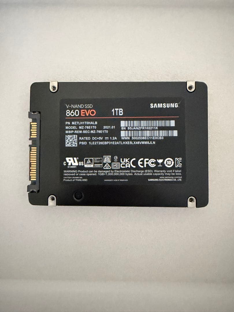 【中古SSD】SAMSUNG 860 EVO 1TB【動作確認済】