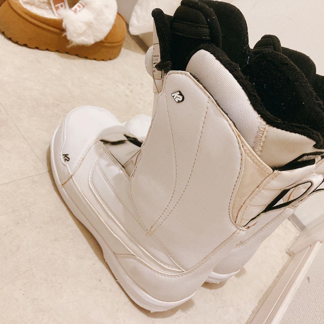 K2スノーボードブーツ 女性25cm ホワイト　BOA