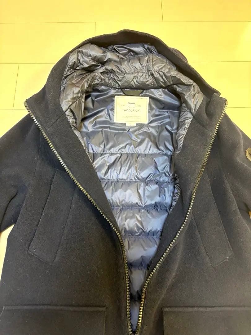 woolrich なかわたダウン90% メンズ　M クロとネイビーの間