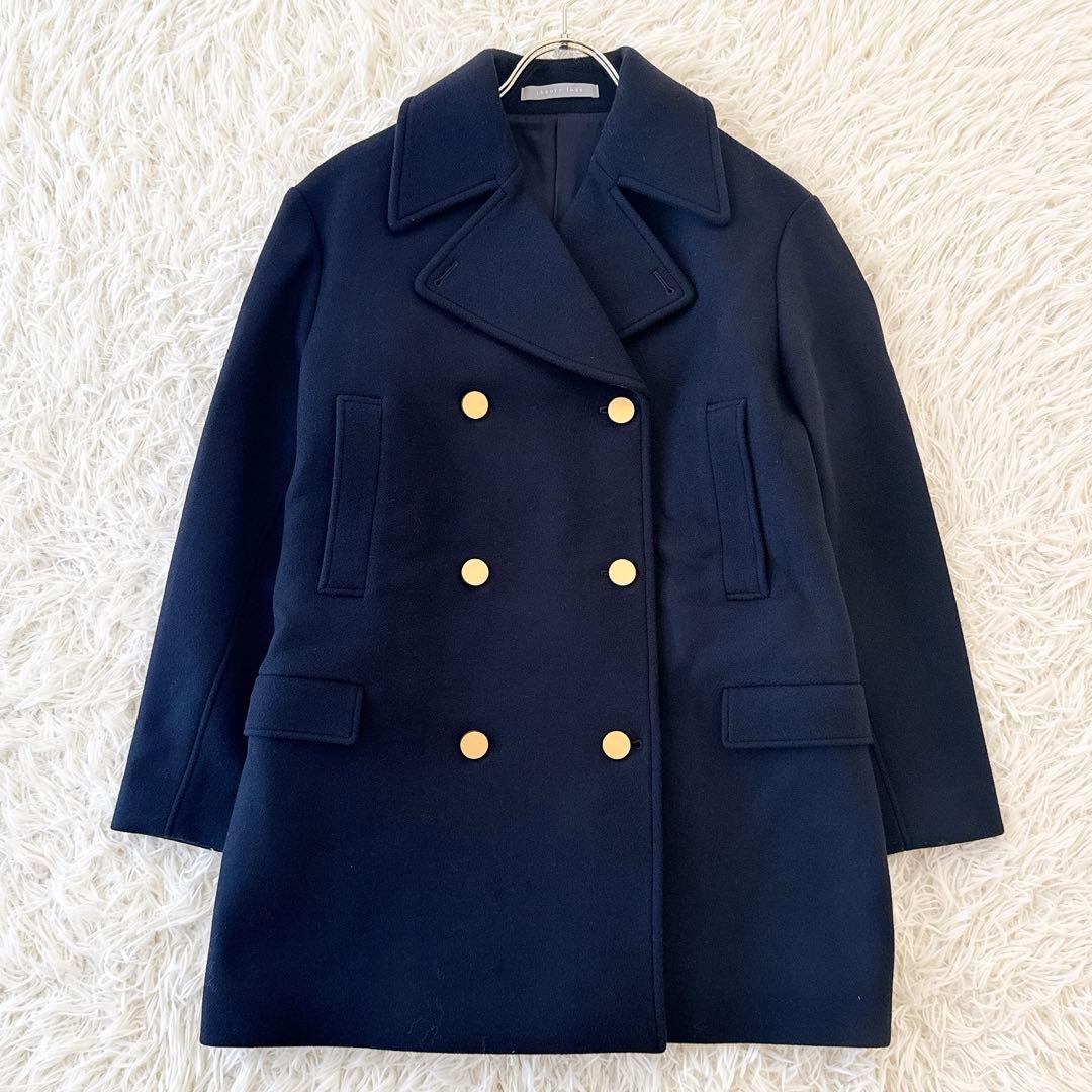 極美品✨セオリーリュクス ダブル ピーコート 金ボタン 2022AW 紺 40