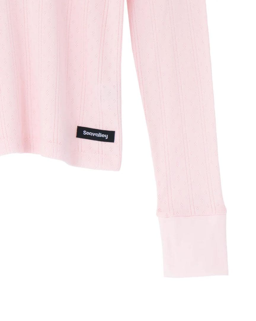SEA ヘンリーネック L/S TEE ピンク
