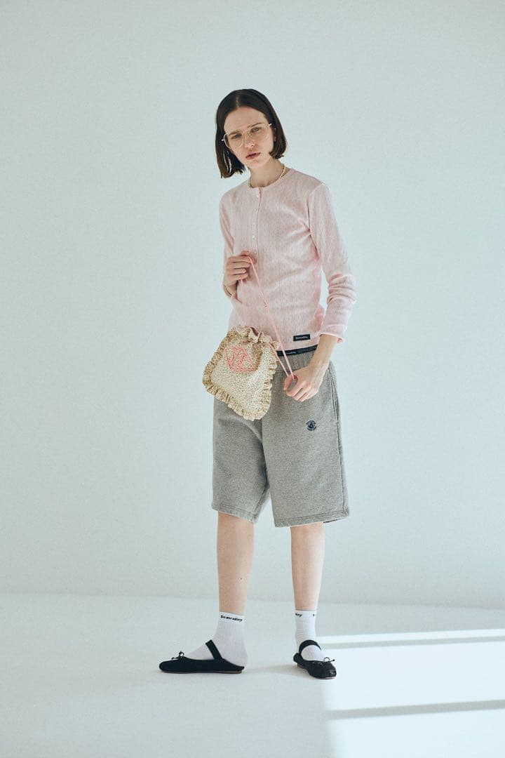 SEA ヘンリーネック L/S TEE ピンク