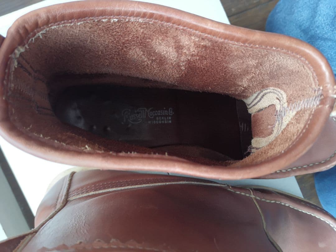 ラッセルモカシン　ブラウンレザーブーツ