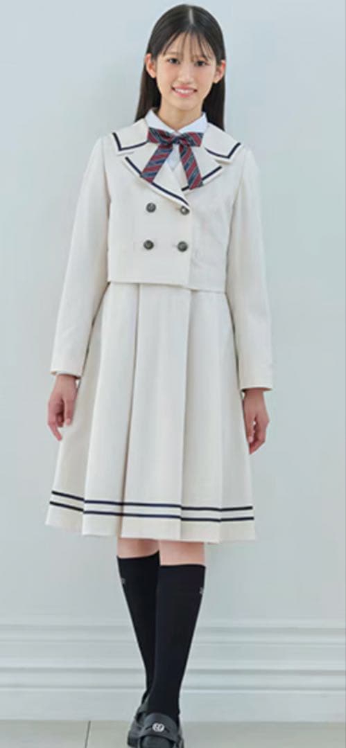 美品★2025年新作　メゾピアノジュニア　セーラージャケット&ジャンパースカート