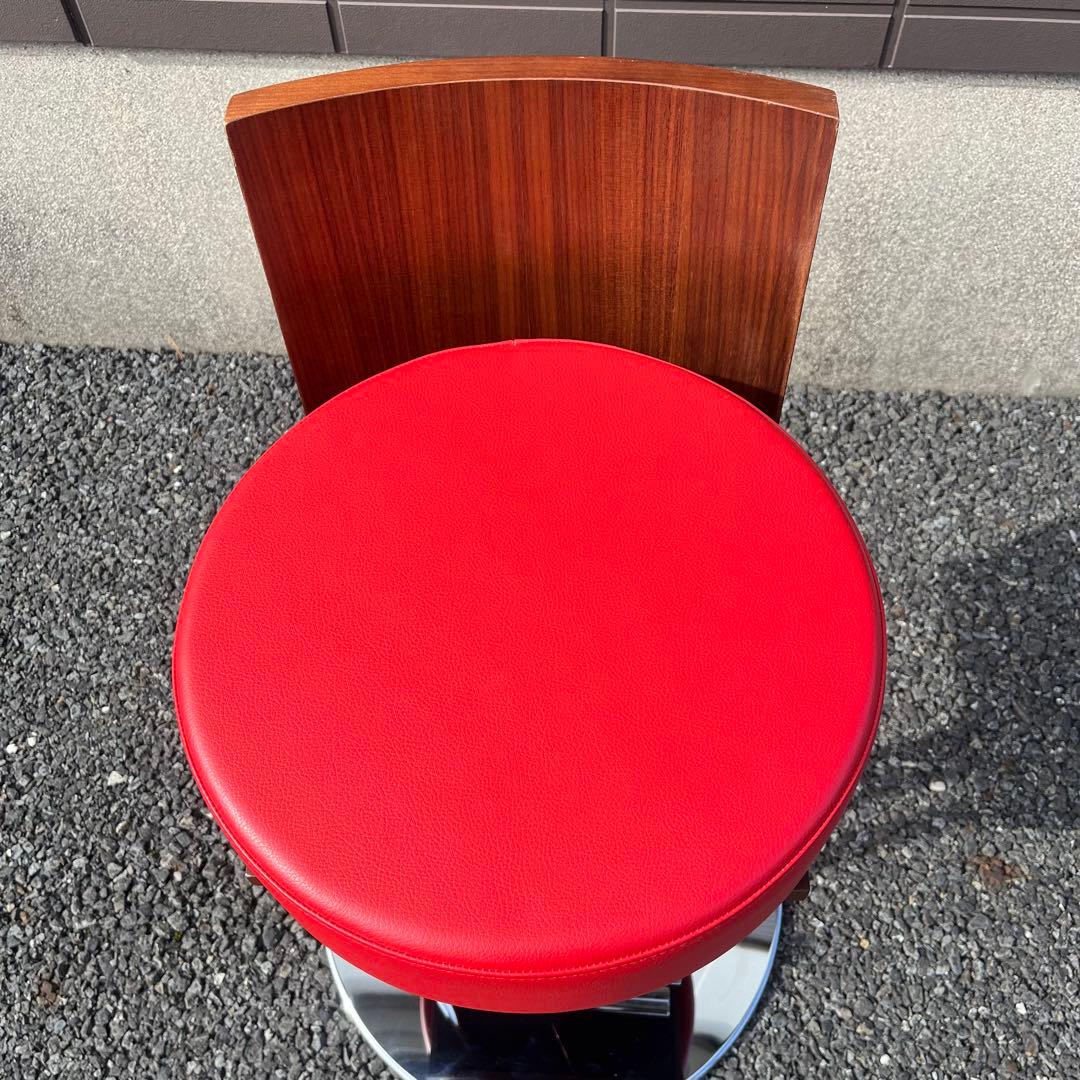 ★ポルトローナフラウ★ 赤　本革　スツール　カウンターチェア　ルスピーゲ