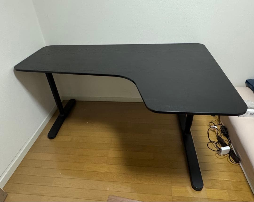 Bekant Ikea L字型 ブラック 木製デスク