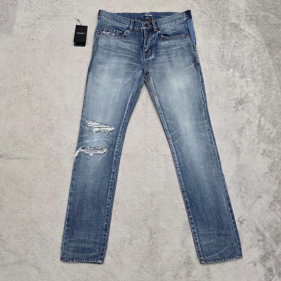 SAINT LAURENT PARIS　サンローランパリ　デニムパンツ　28　膝