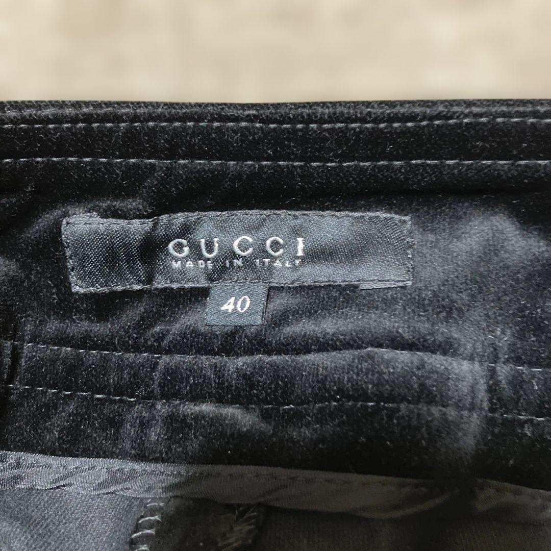GUCCI グッチ ベロア パンツ ブラック
