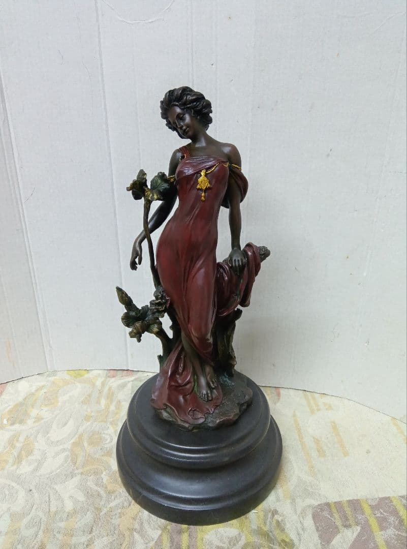 ブロンズ像花の精　 アール・ヌーボー様式