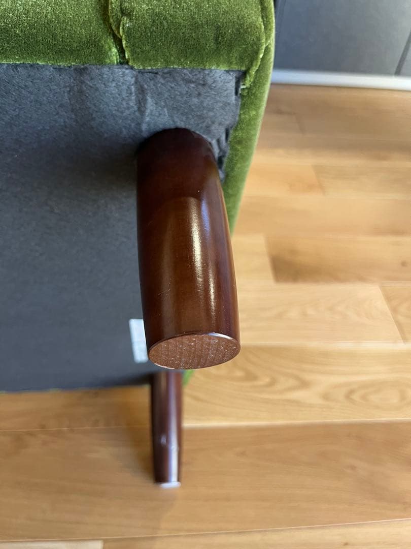 カリモク60 3シーター ソファ モケットグリーン