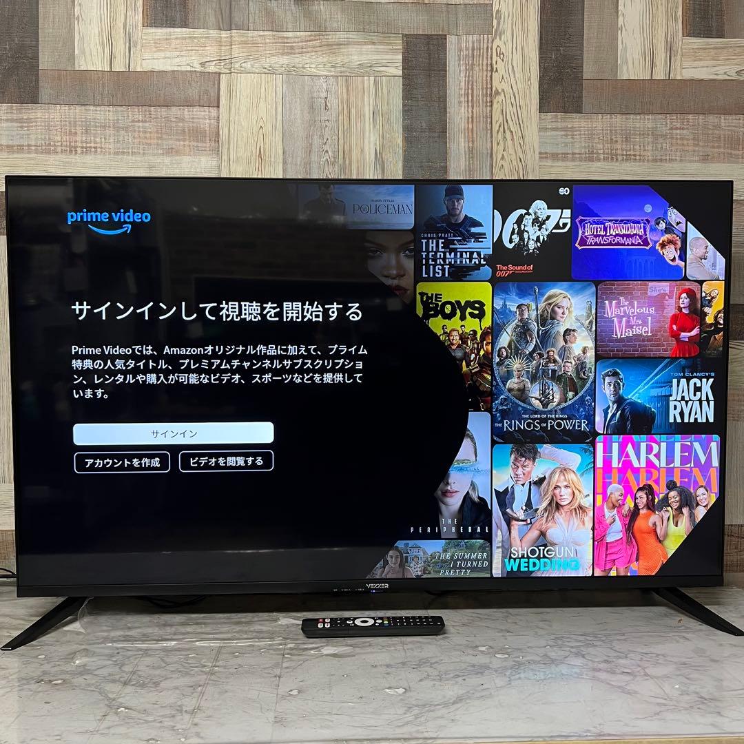 全国送料込❣️VEZZERチューナーレス テレビ 4Kネット動画対応新品リモコン