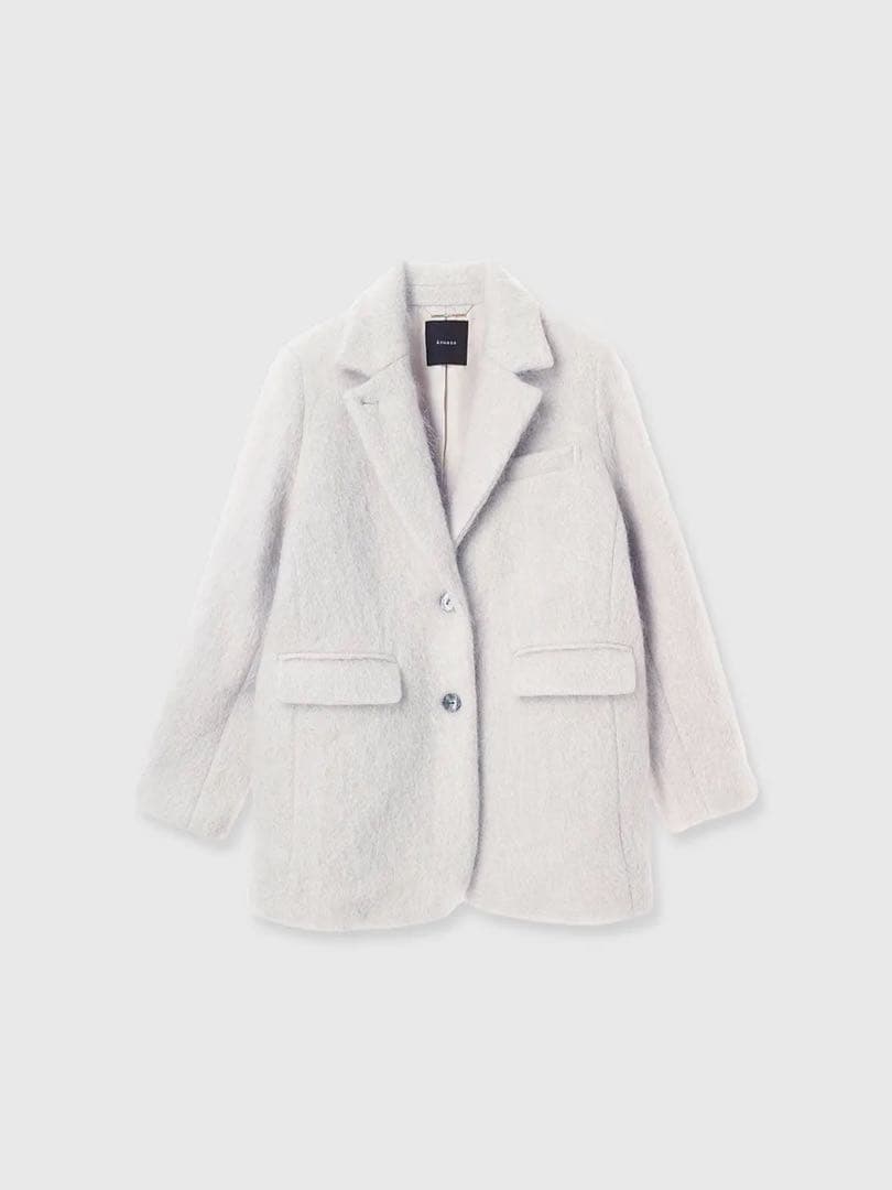 anuans モヘアシャギーテーラードジャケット