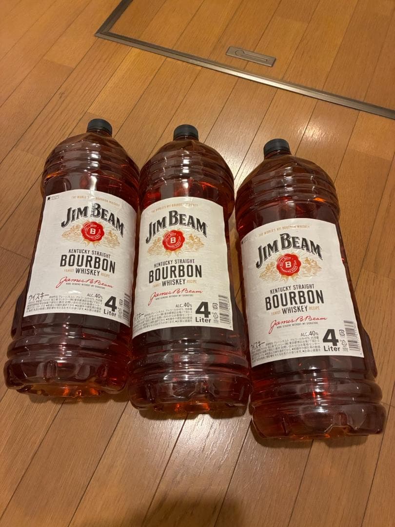 ジムビーム バーボン ウイスキー 大容量 4000ml ３本