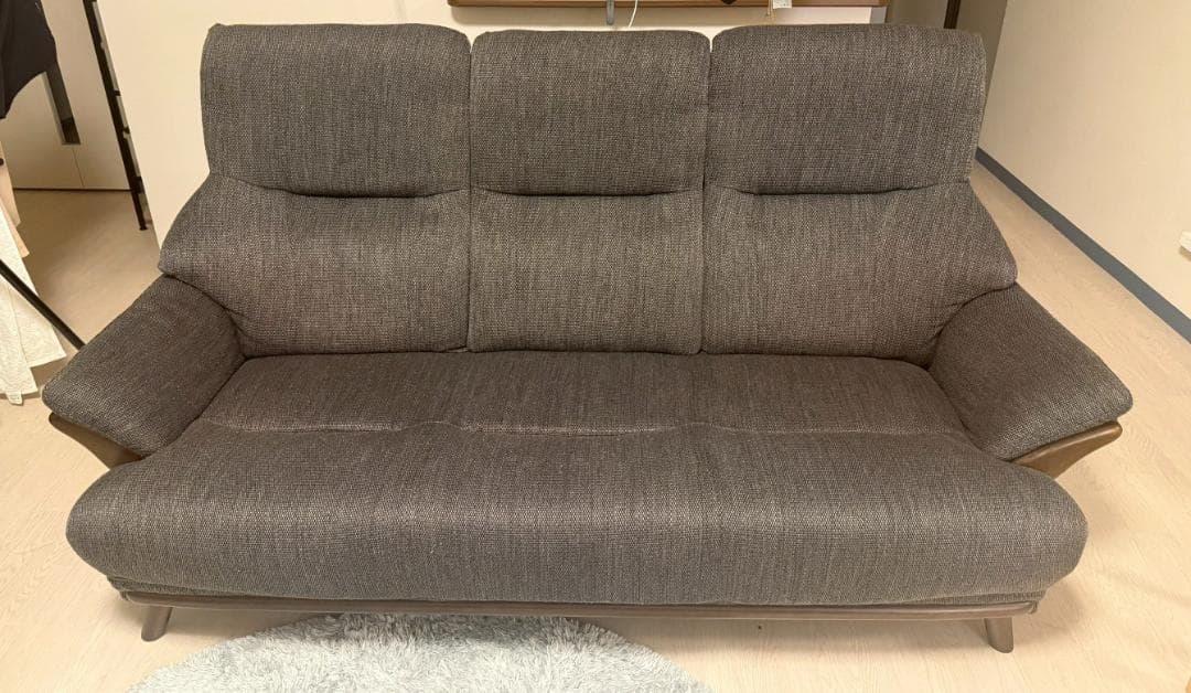 ※リリー※ニトリ 3人掛けソファ オットマン 付き ファブリック