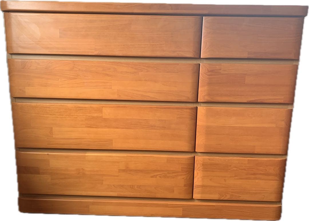 天然木　チェスト120 4段8杯　引き出し収納　三友ファニチャー　木製　タンス