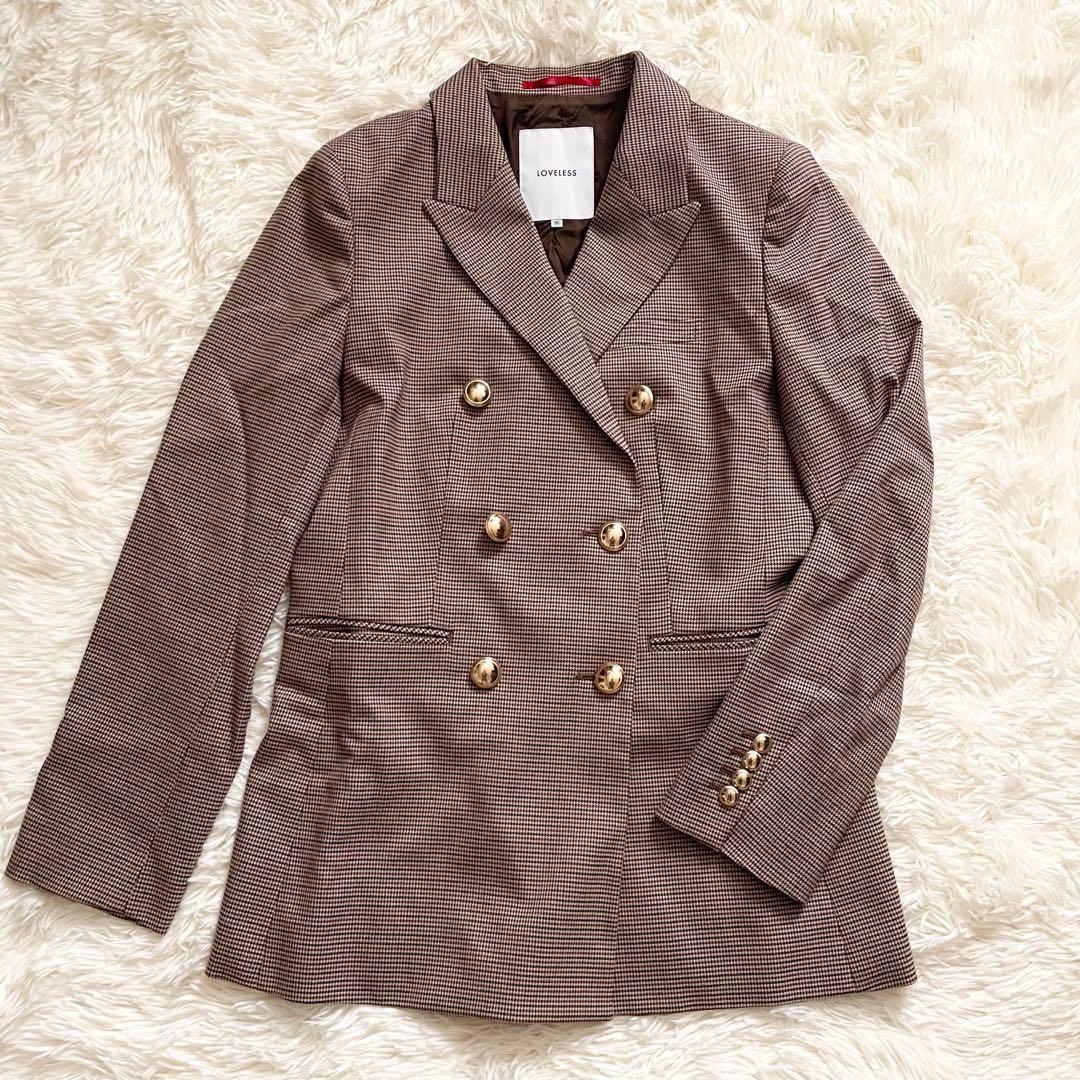 希少✨美品　ラブレス ダブルブレスト テーラードジャケット 金ボタン　レディース