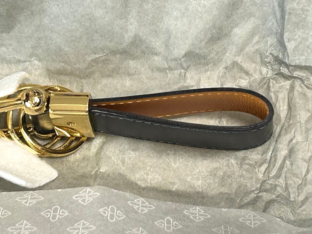 ETTINGER キーリング・キーホルダー 3連 紺色（NAVY）