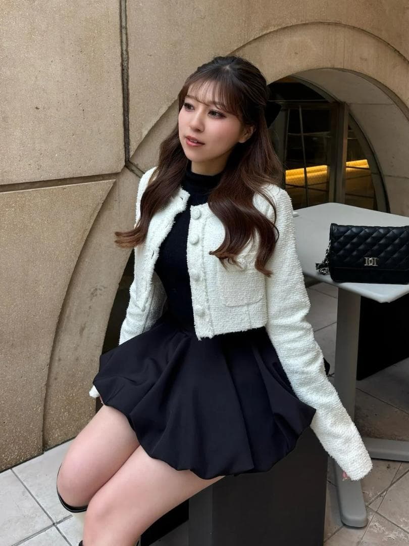 F 完売品 新品 Darich ボリュームバルーンミニスカート ブラック