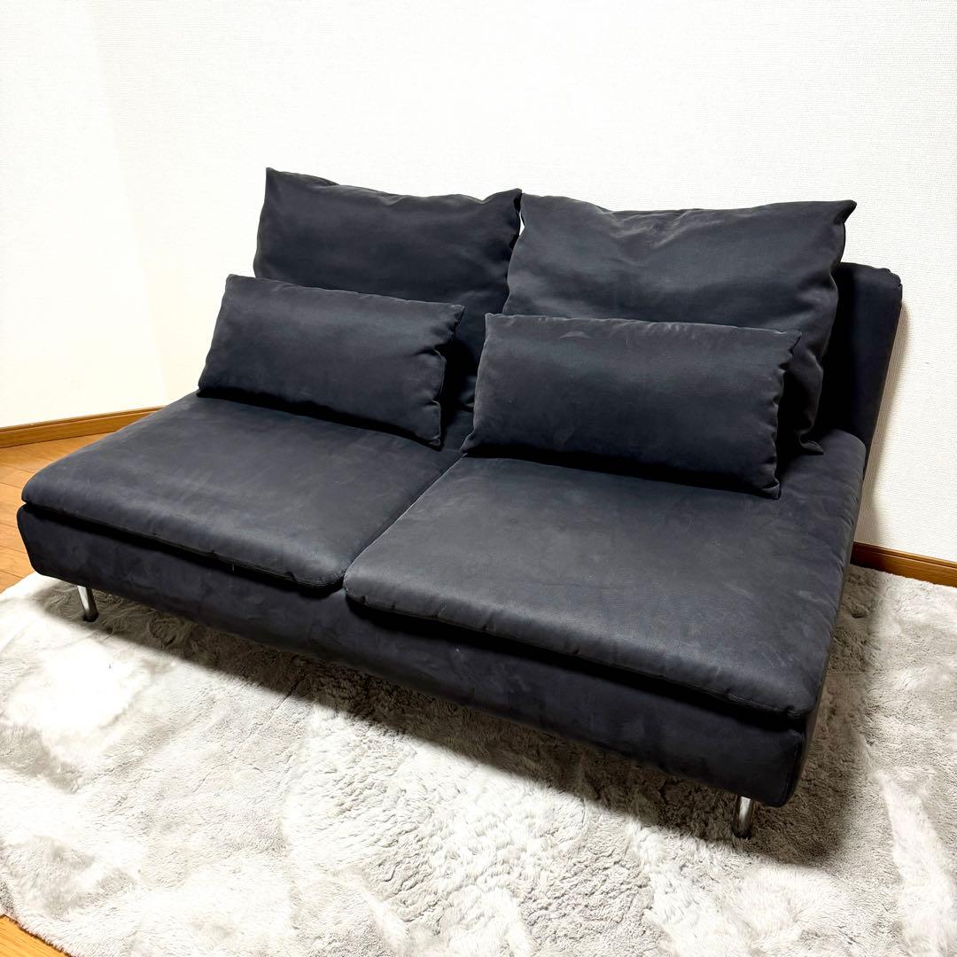 【kei】 IKEAソーデルハムン コンパクト3人掛　サムスタダークグレー