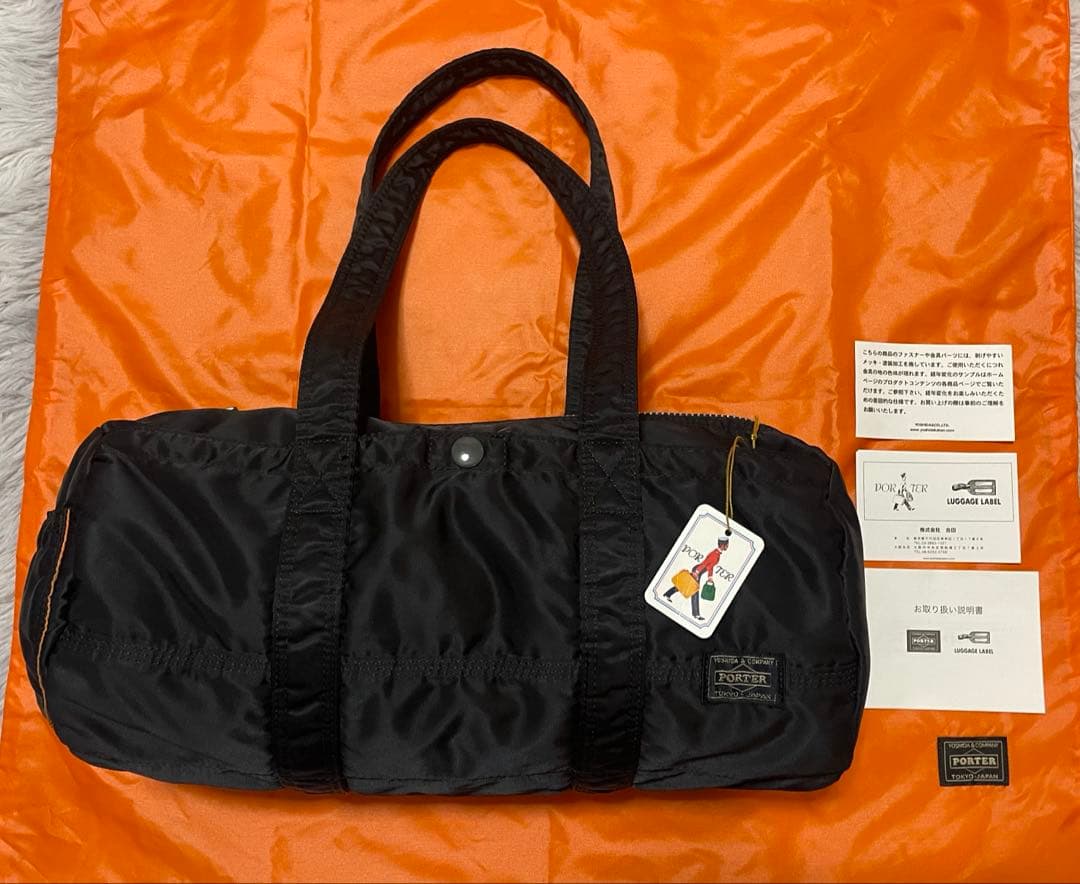 【美品】PORTER ポーター タンカーミニボストンバッグ ドラムバック