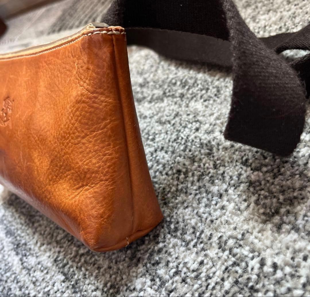 押*切様 イルビゾンテ ショルダーバッグ クロスボディバッグ　ヌメ　刻印