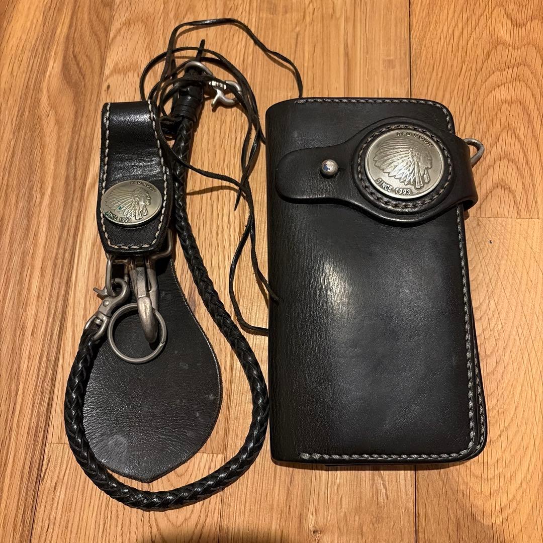 レッドムーン　 ブラックレザー ウォレットチェーン