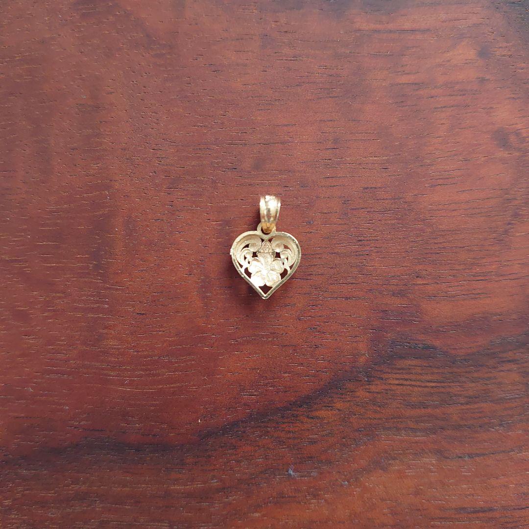 ハワイアンジュエリー　ゴールド ハート型 透かしチャーム♢