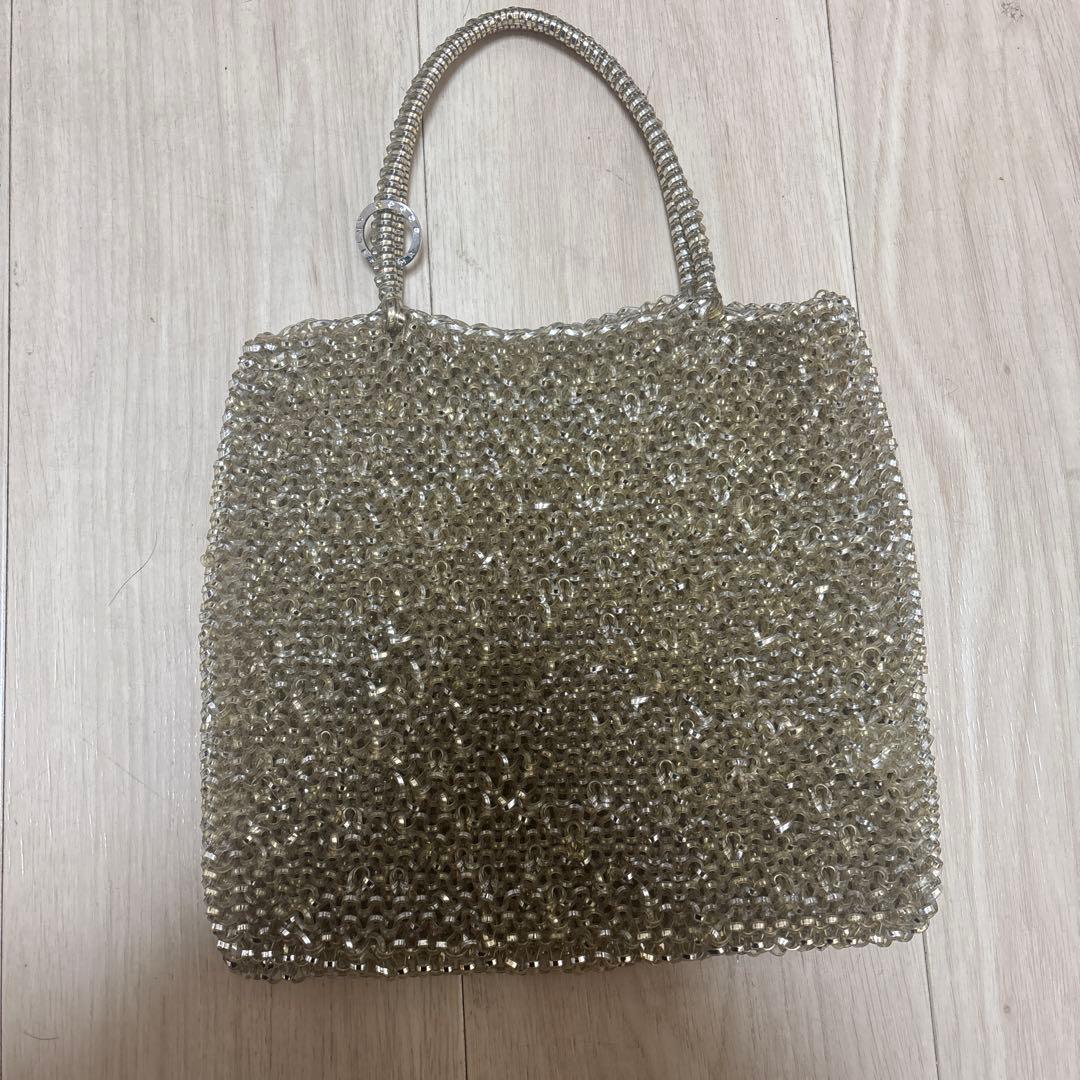 ANTEPRIMA ゴールド ワイヤーバック　トートバッグ　シャンパンゴールド