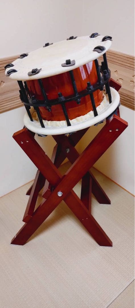 締太鼓　木製胴体 スタンド付き　即購入✖️