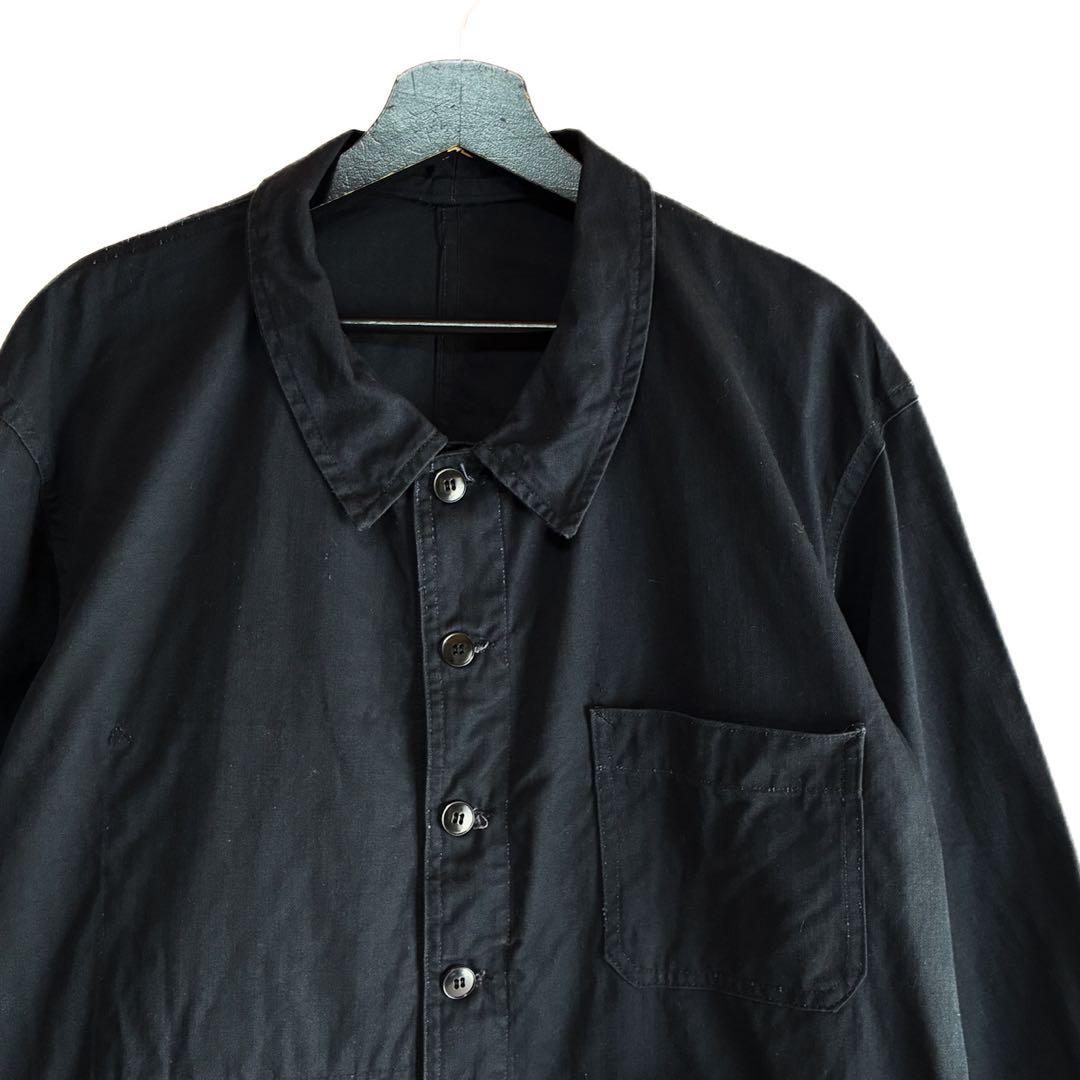 良品 フランス ヴィンテージ 丸襟 HBT ワークジャケット カバーオール