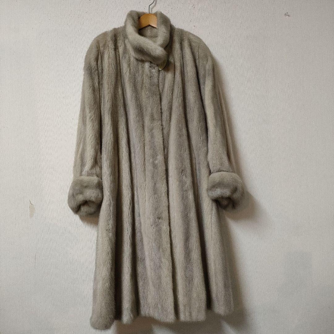 ミンクコート レディースLサイズ程 日本製 リアルファー