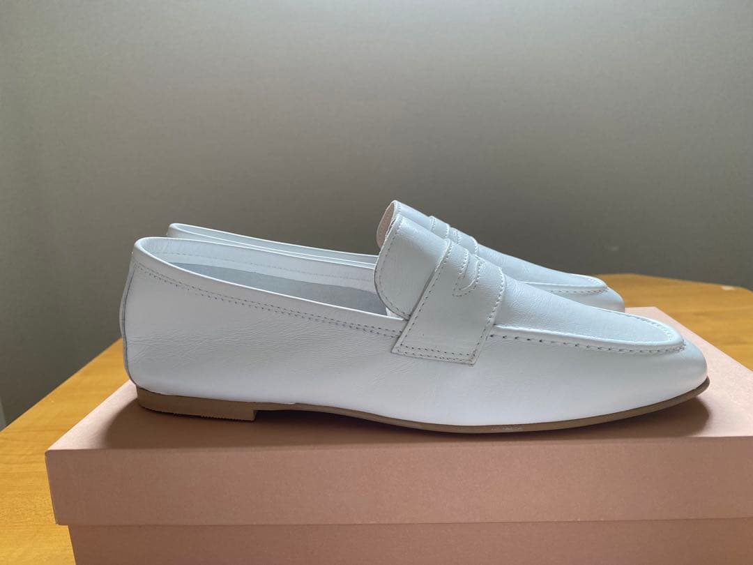 CORSO ROMA,9 NAPPA BIANCO ローファー　ホワイト　37