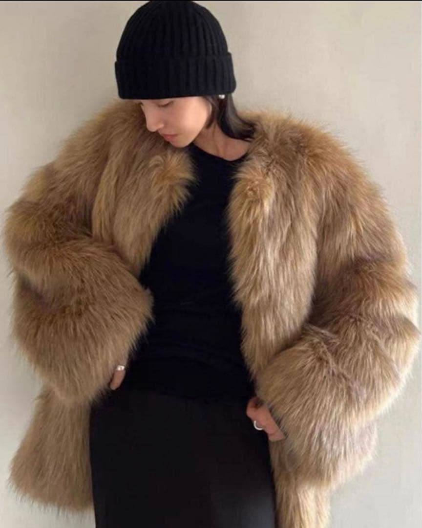 CLANE NO COLLAR VOLUME ECOファー コート