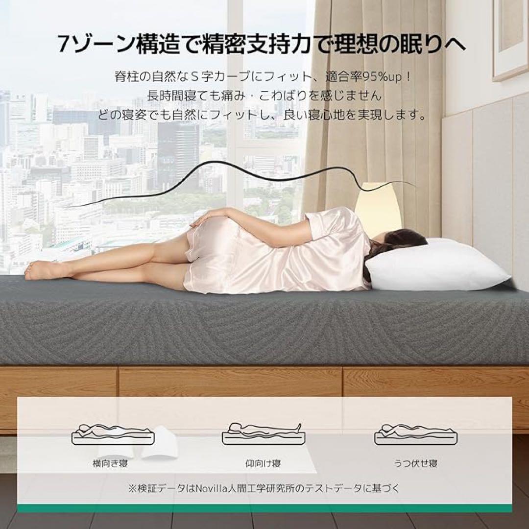 マットレス ダブル やや硬め 厚さ21cm 高反発マットレス 高密度ウレタン