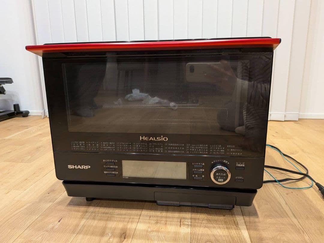 SHARP HEALSIO オーブンレンジ 黒/赤　AX-XJ600-R