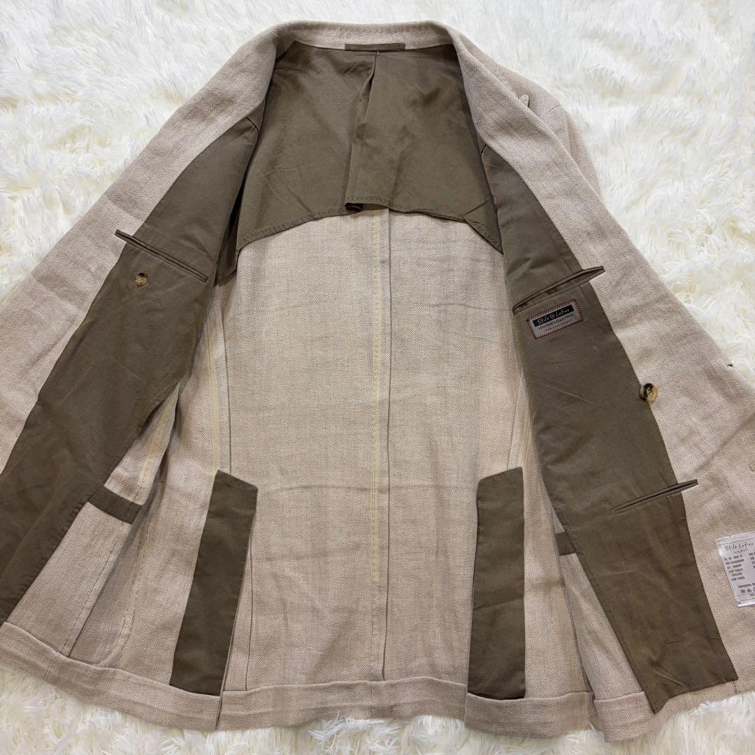 スティレラティーノ ヘリンボーン ダブル テーラードジャケット イタリア製 50