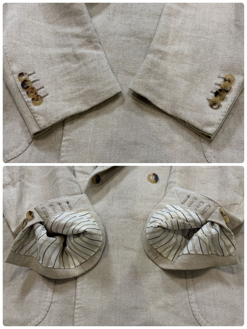 スティレラティーノ ヘリンボーン ダブル テーラードジャケット イタリア製 50