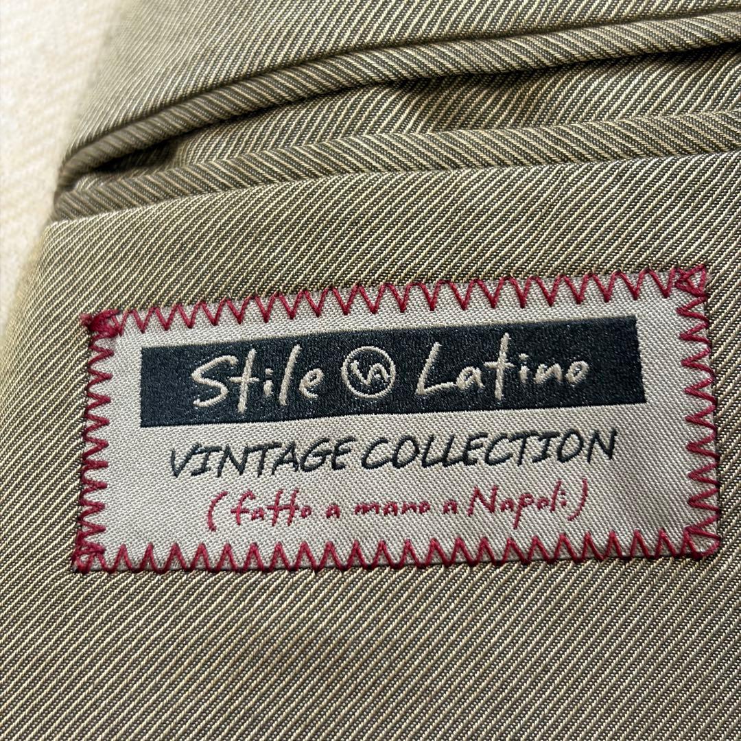 スティレラティーノ ヘリンボーン ダブル テーラードジャケット イタリア製 50