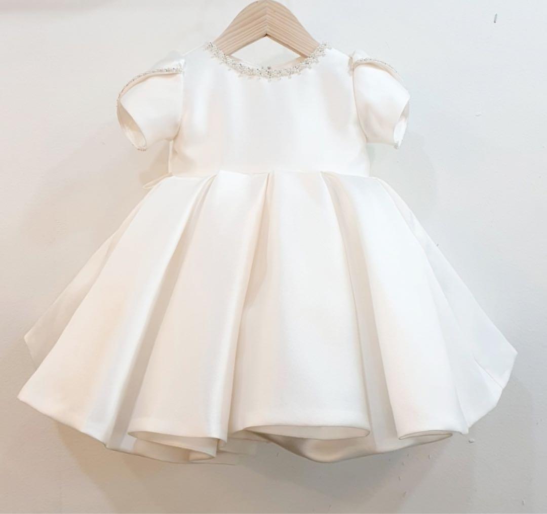 ビジュー付きベビードレス　1歳用