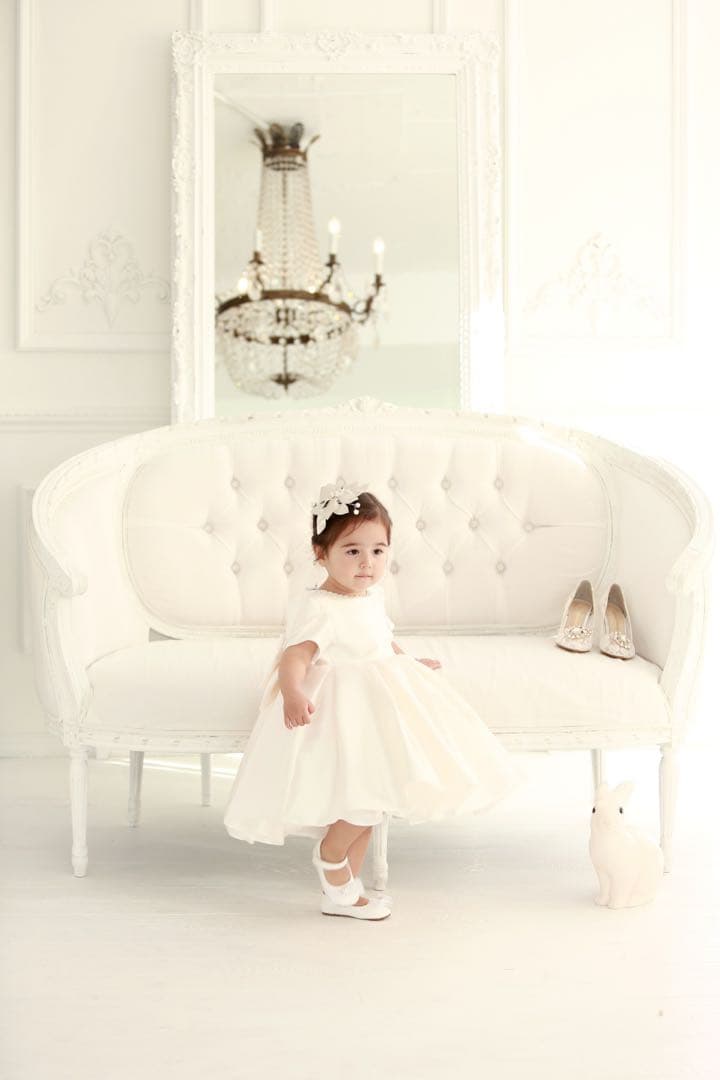 ビジュー付きベビードレス　1歳用