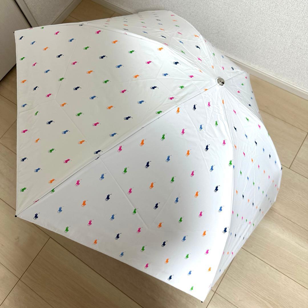 新品未使用タグ付　ポロラルフローレンお馬さんロゴマルチカラー晴雨兼用傘