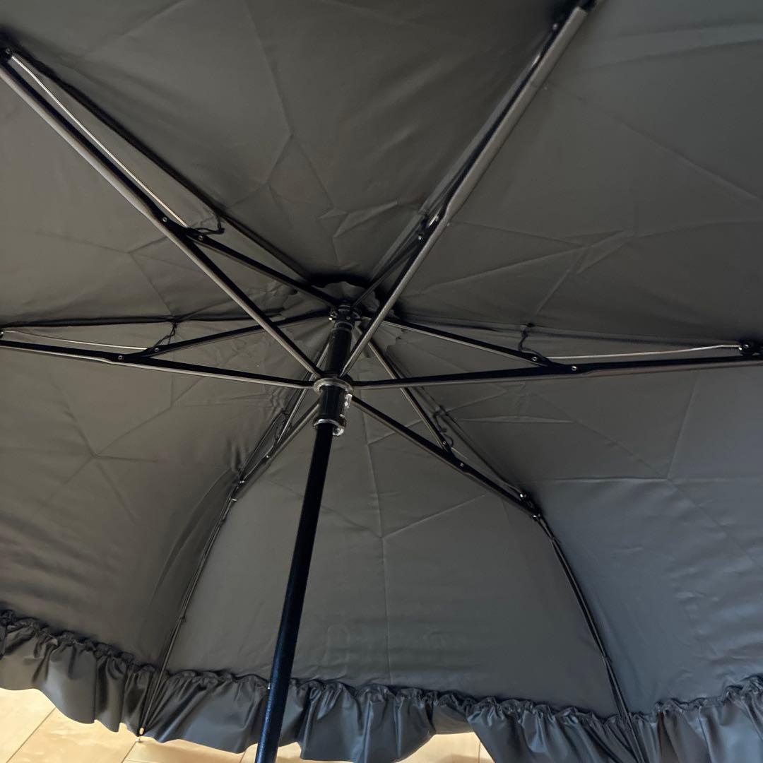 ジルスチュアート　ブラックフリル　晴雨兼用日傘