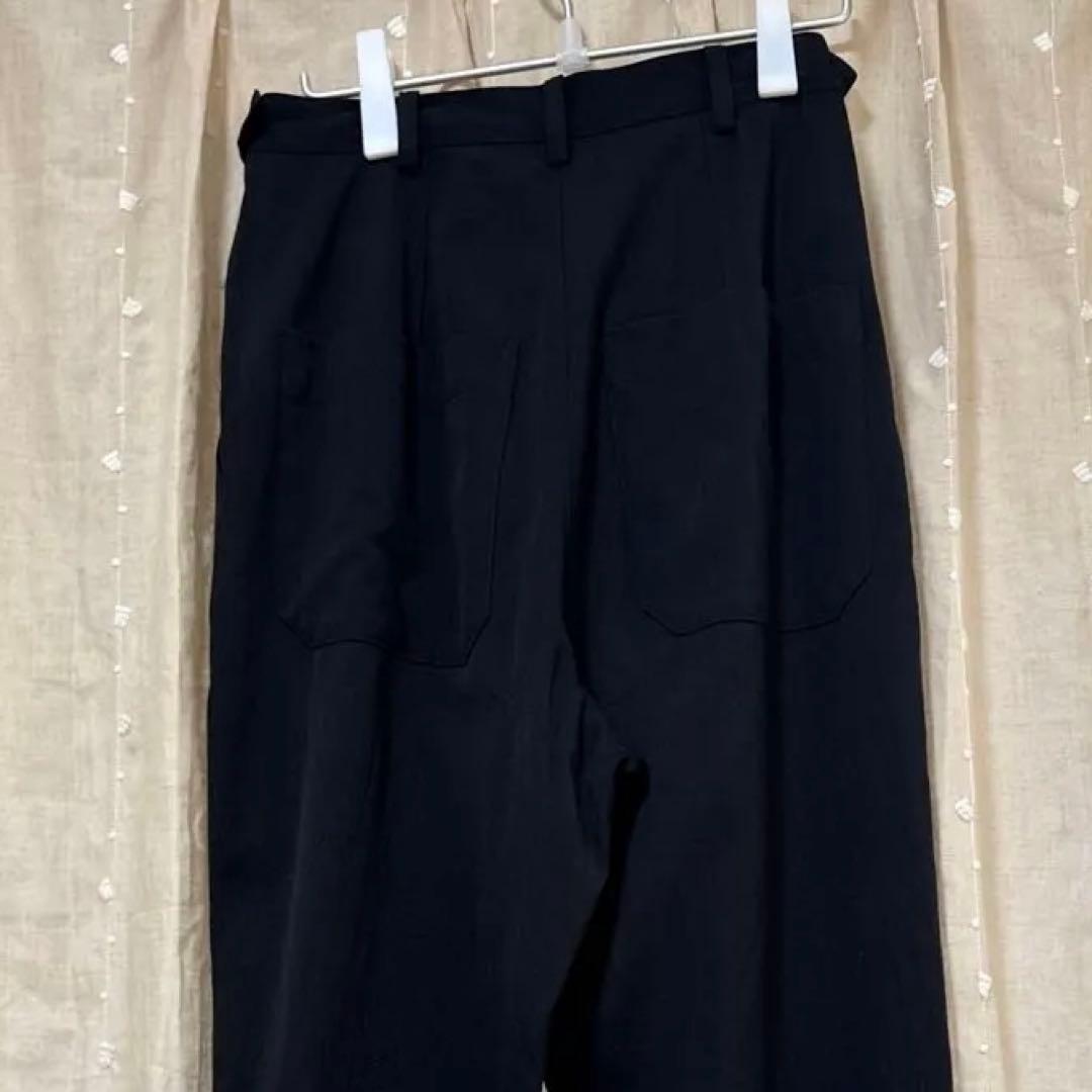 y's黒 ワイドパンツ 後ポケット付き