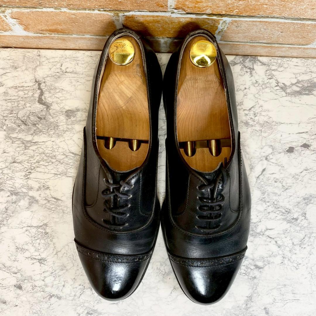 【メンズブランド革靴】　ロイヤルハイランド　ストレートチップ　ブラック　26㎝