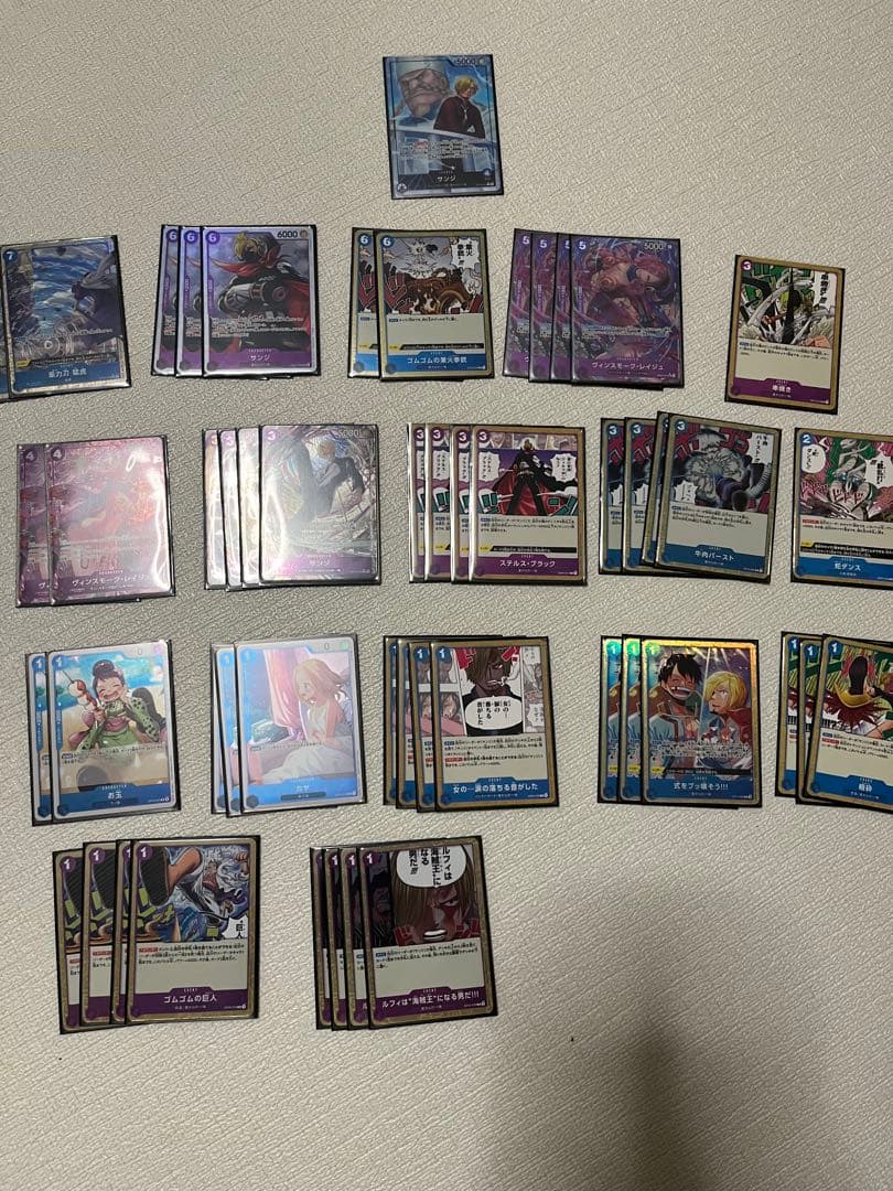 ワンピースカード　青紫サンジ　デッキ　パラレル多数あり