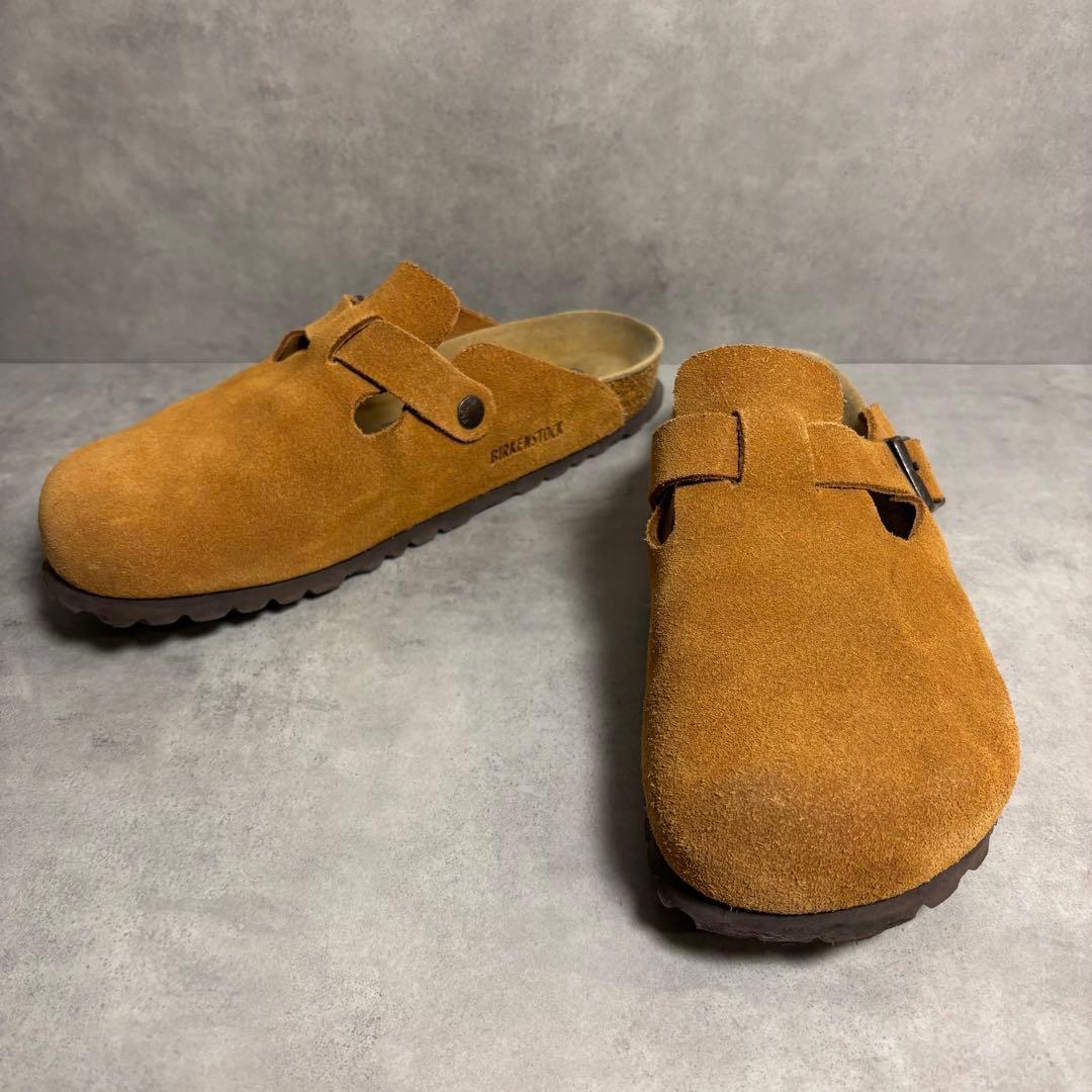 美品　ビルケンシュトック ボストン サボサンダル ミンク 28cm